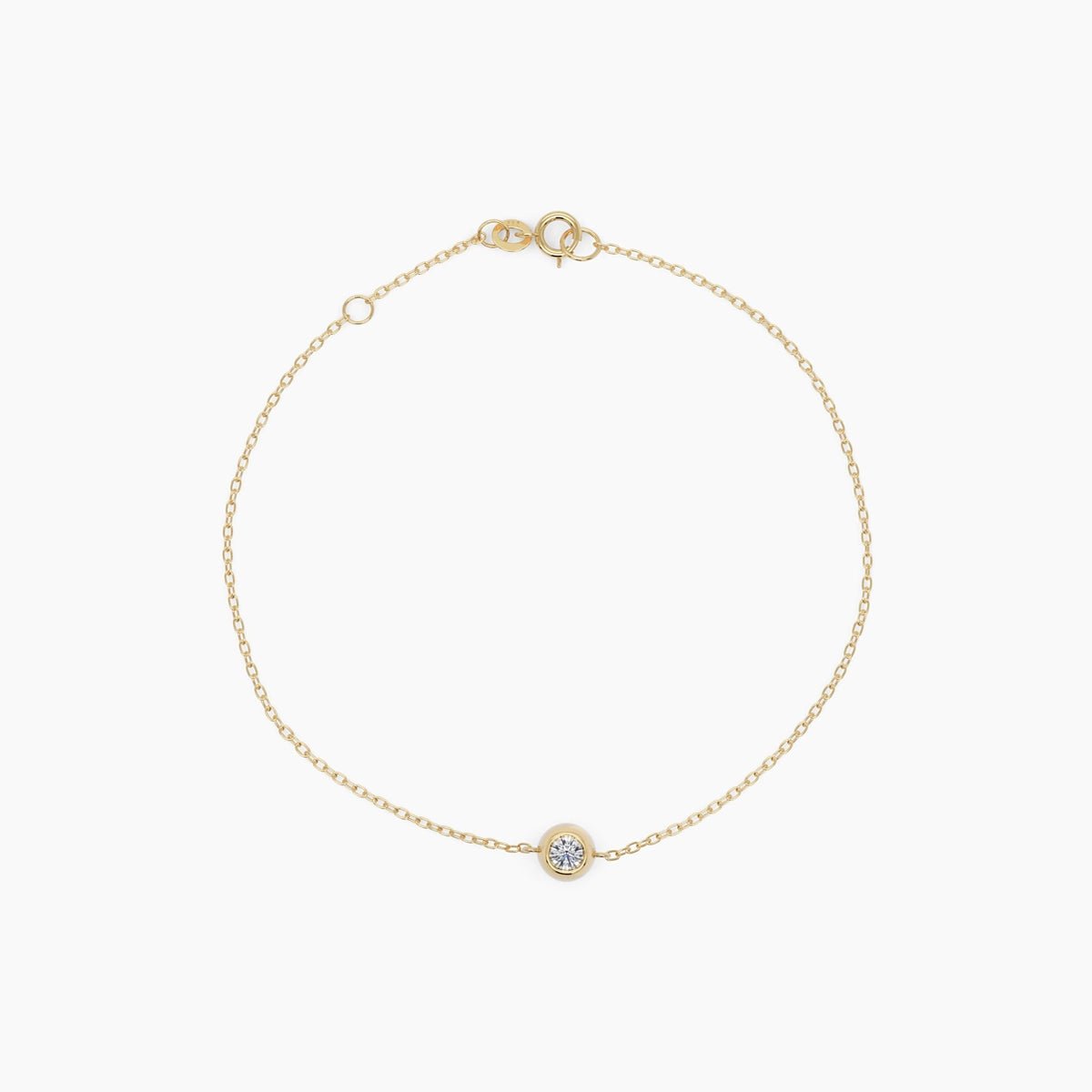 Two - Sided Diamond Bezel Bracelet in Rose Gold - Narcissus