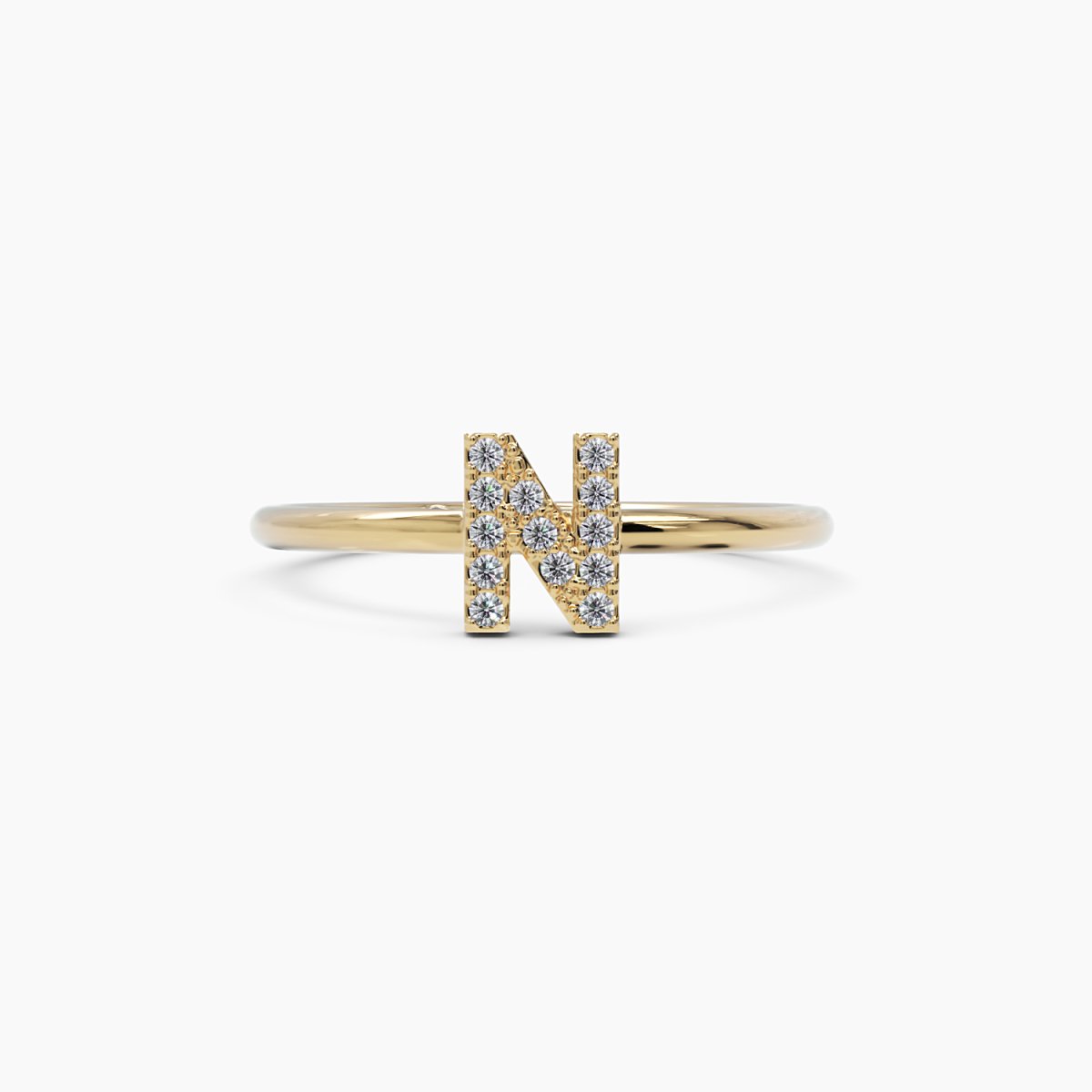 Diamond Initial N Ring - Narcissus