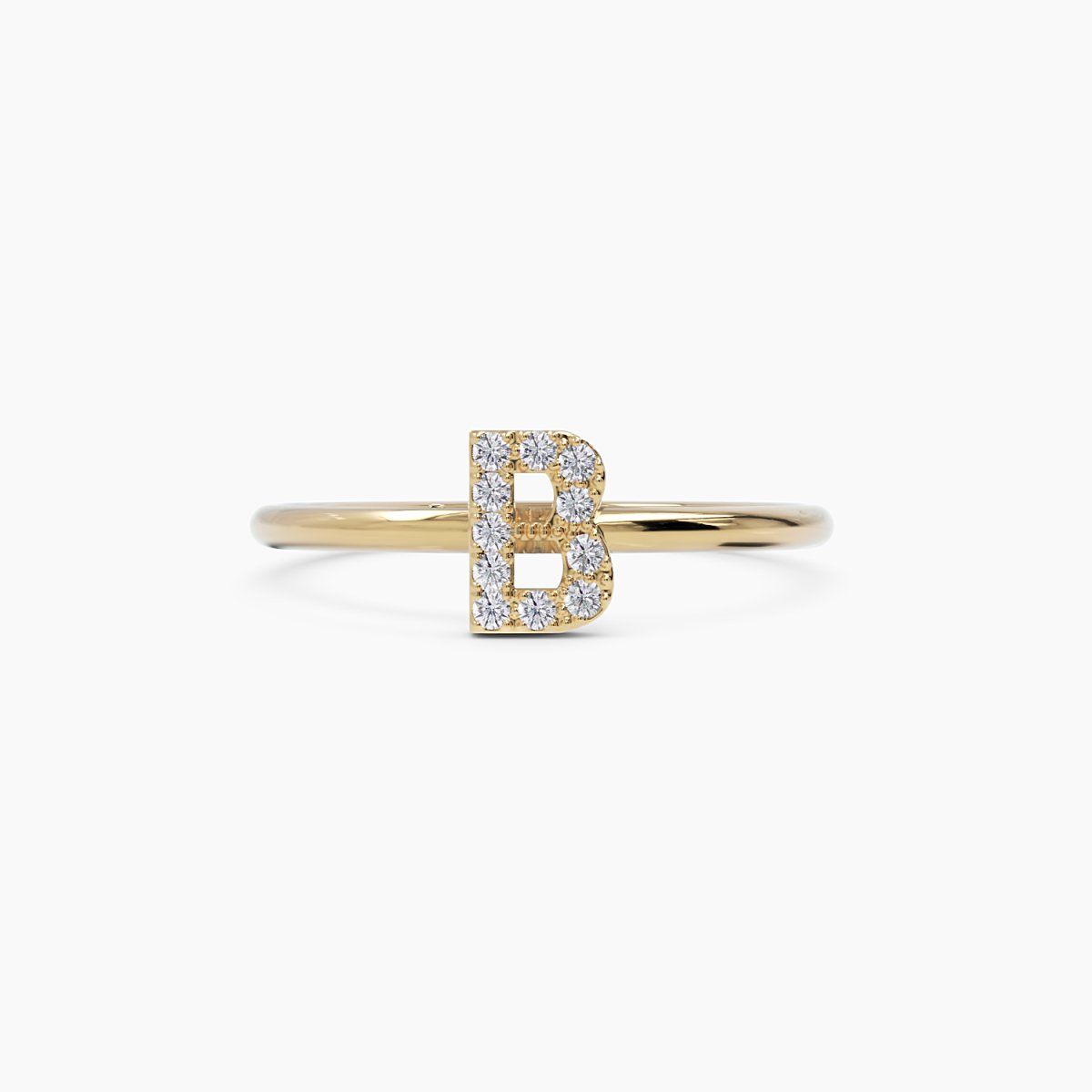 Diamond Initial Ring - Narcissus