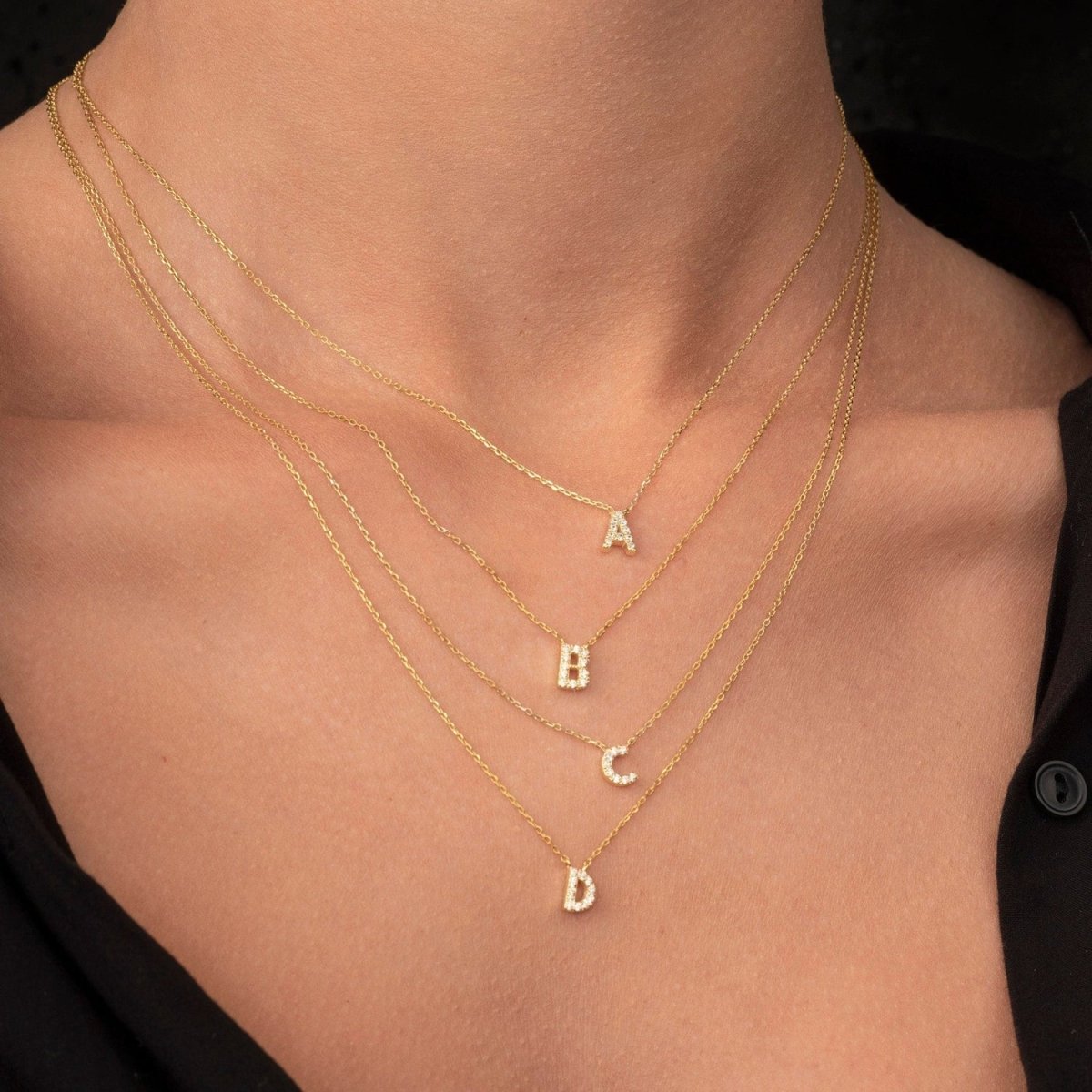 Diamond Initial T Necklace - Narcissus