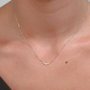 Dainty Diamond Bezel Bar Necklace