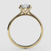 Floral Inspired Solitaire Engagement Ring - Narcissus