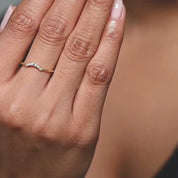 Pointe Diamond Ring - White Gold