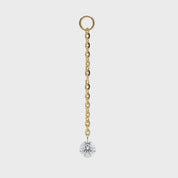 Earring Chain Charm with Diamond - Narcissus