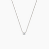 Éclat Single Diamond Solitaire Necklace - White Gold