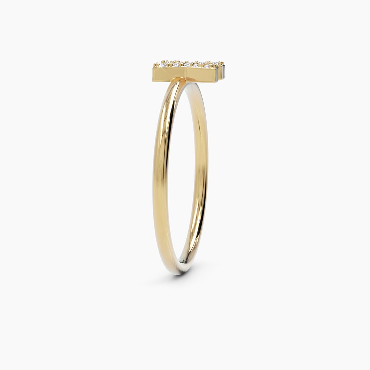 Diamond Initial X Ring - Narcissus