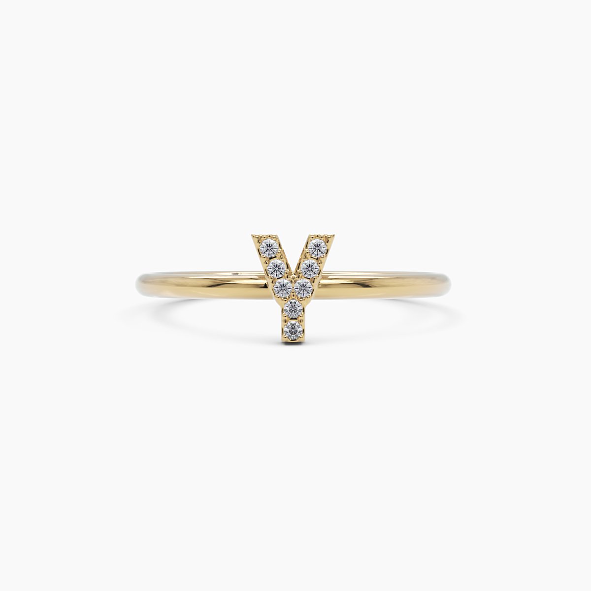 Diamond Initial Y Ring - Narcissus