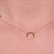 Diamond Circle Necklace