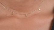 Alinéa Diamond Droplet Station Necklace