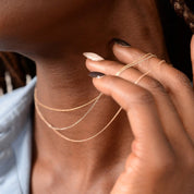 Layered Chain Necklace - Narcissus