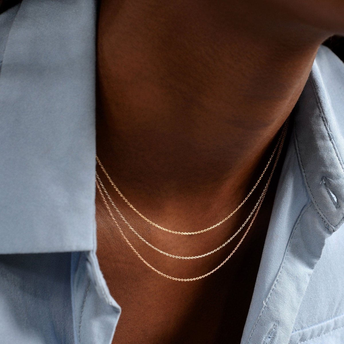 Layered Chain Necklace - Narcissus