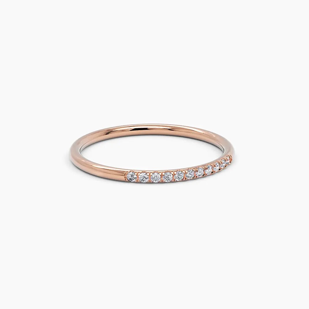 Diamond Thin Stacking Ring - Narcissus