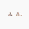 Four Diamond Stud Earrings - Rose Gold