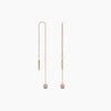 Diamond Threader Earrings - Rose Gold