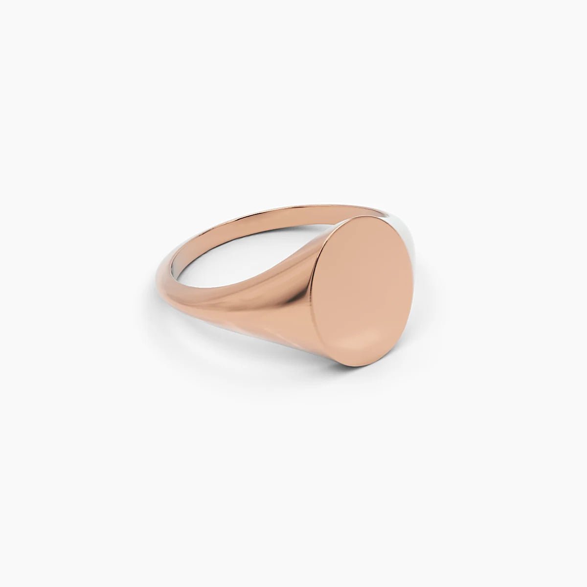 Classic Engravable Oval Signet Ring - Narcissus