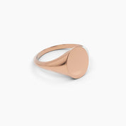 Classic Engravable Oval Signet Ring - Narcissus