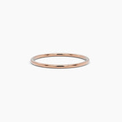 rose gold thin stackable ring in 14k rose gold, showcasing a warm-toned, ultra-thin band perfect for layering or wearing solo
