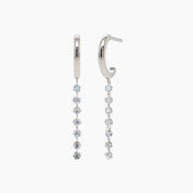 Nude Diamond Drop Earrings in Rose Gold - Narcissus