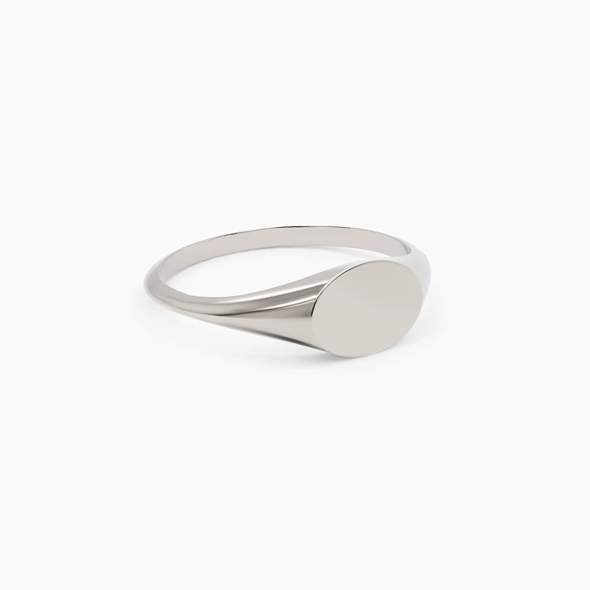 Mini Oval Signet Ring - Narcissus