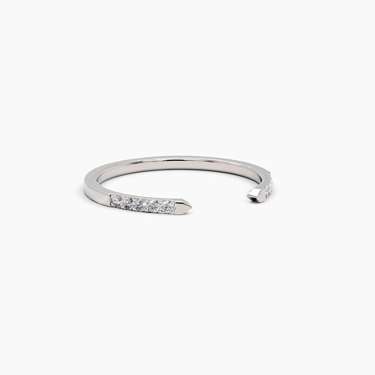 Open Cuff Diamond Ring - Narcissus