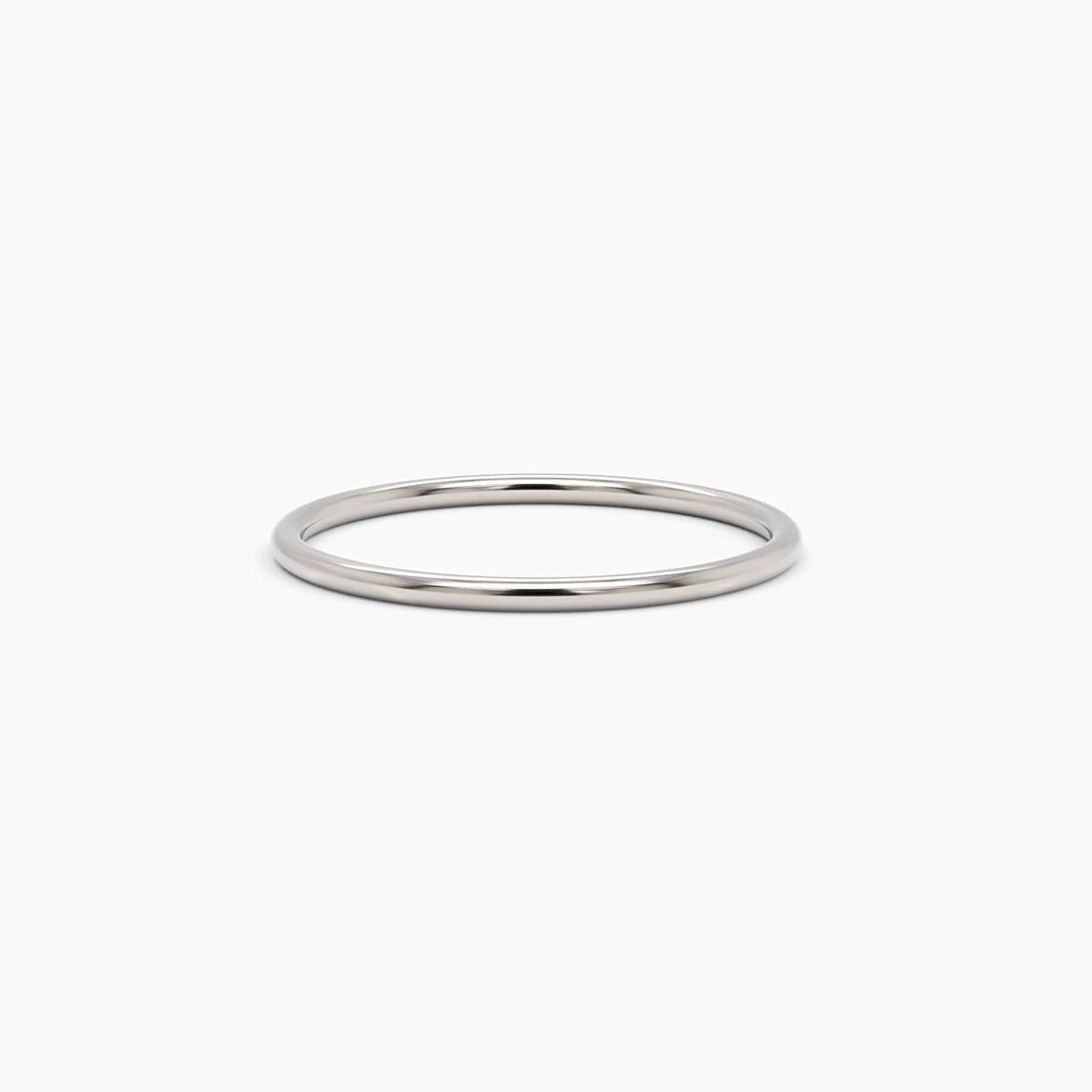 white gold thin stackable ring crafted in 14k white gold, designed with a delicate and polished finish for a refined, timeless look
