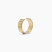 Chunky Ribbed Ear Cuff in Rose Gold - Narcissus