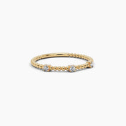 Diamond Beaded Ring - Narcissus