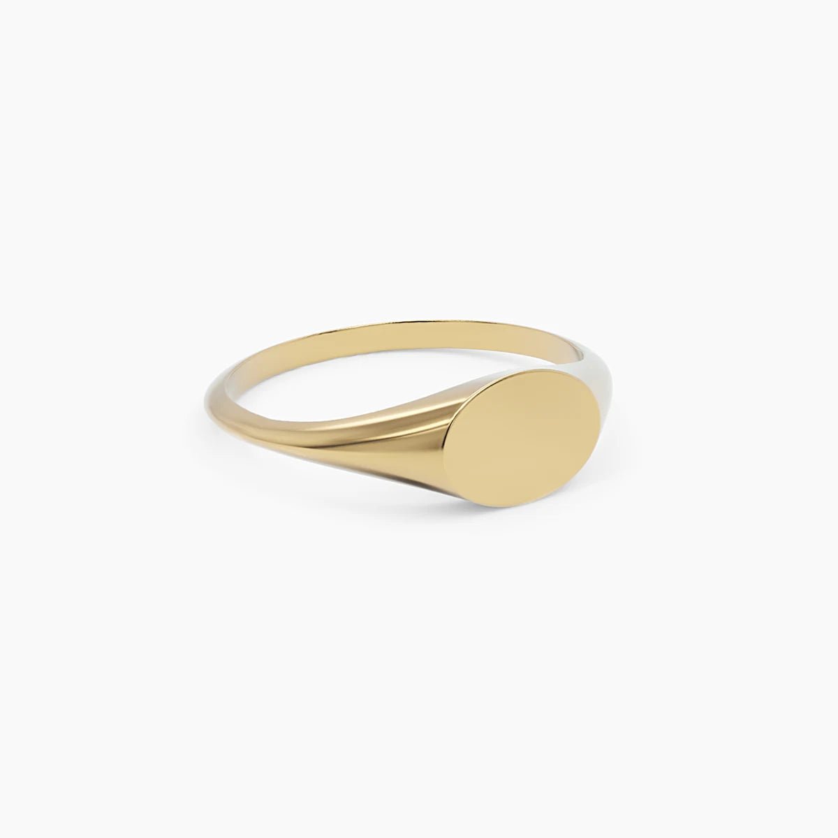 Mini Oval Signet Ring - Narcissus