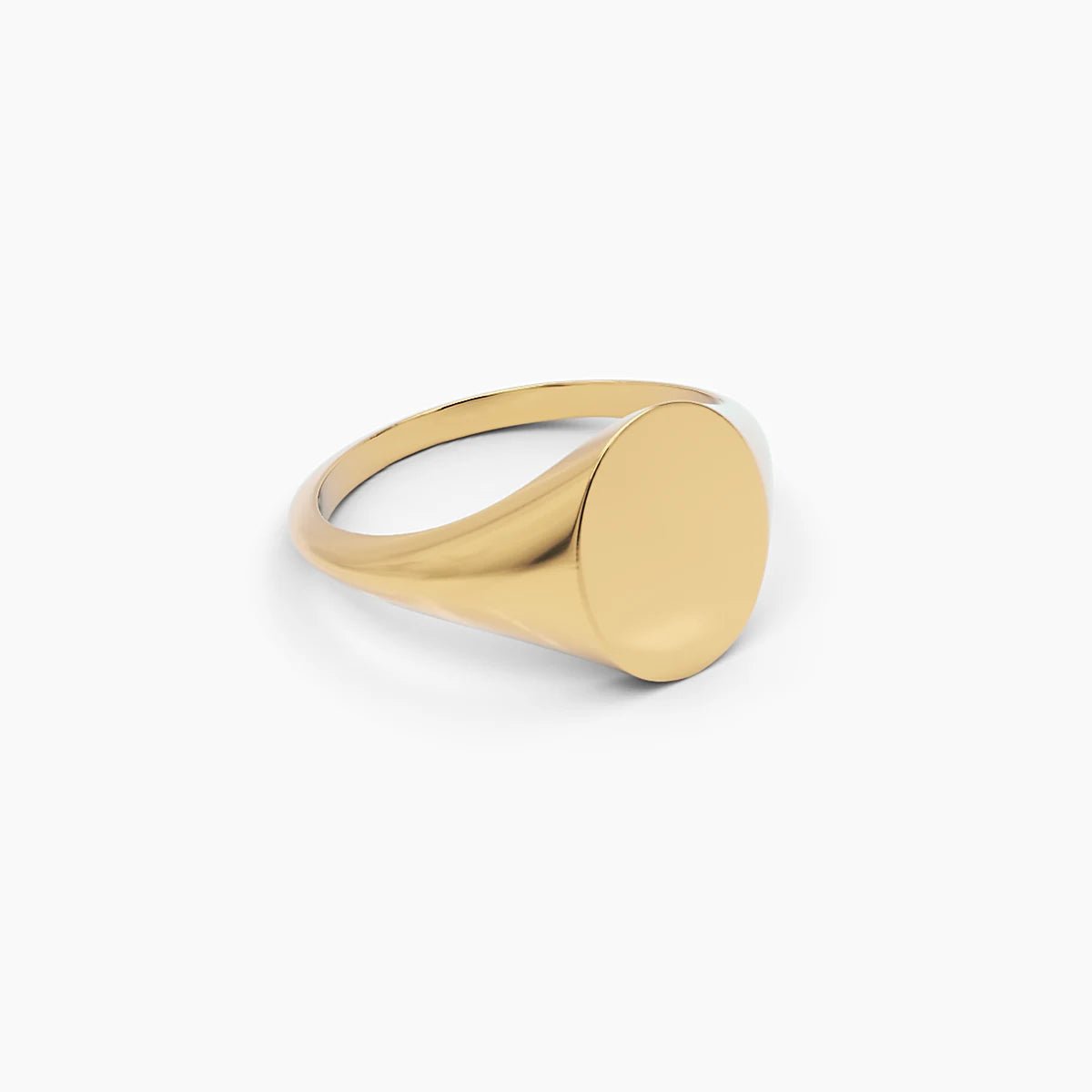 Classic Engravable Oval Signet Ring - Narcissus