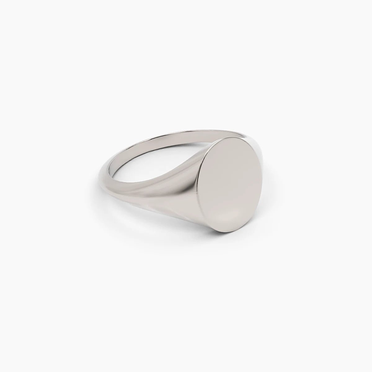 Classic Engravable Oval Signet Ring - Narcissus