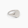 Sfragis Oval Signet Ring - White Gold
