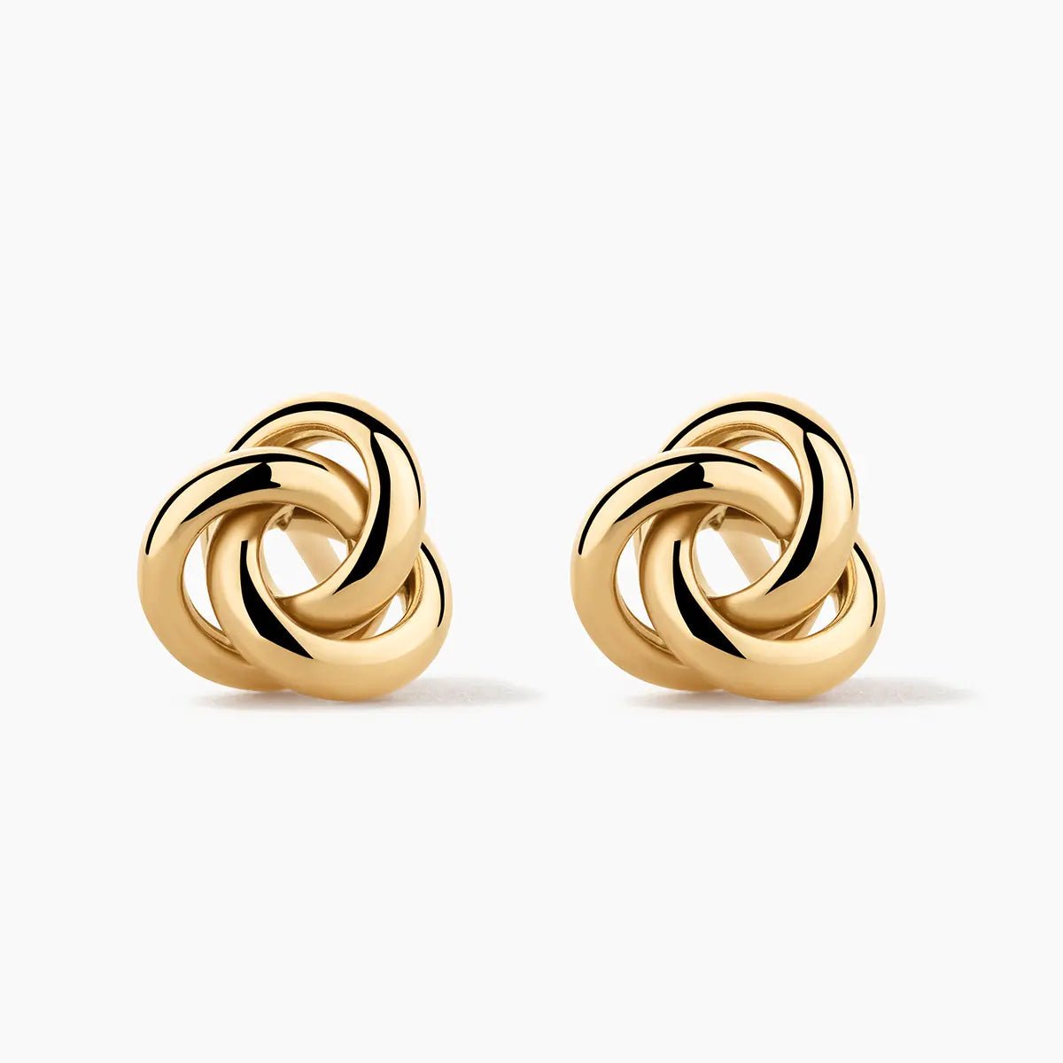 Trinity Round Wire Stud Earrings - Narcissus
