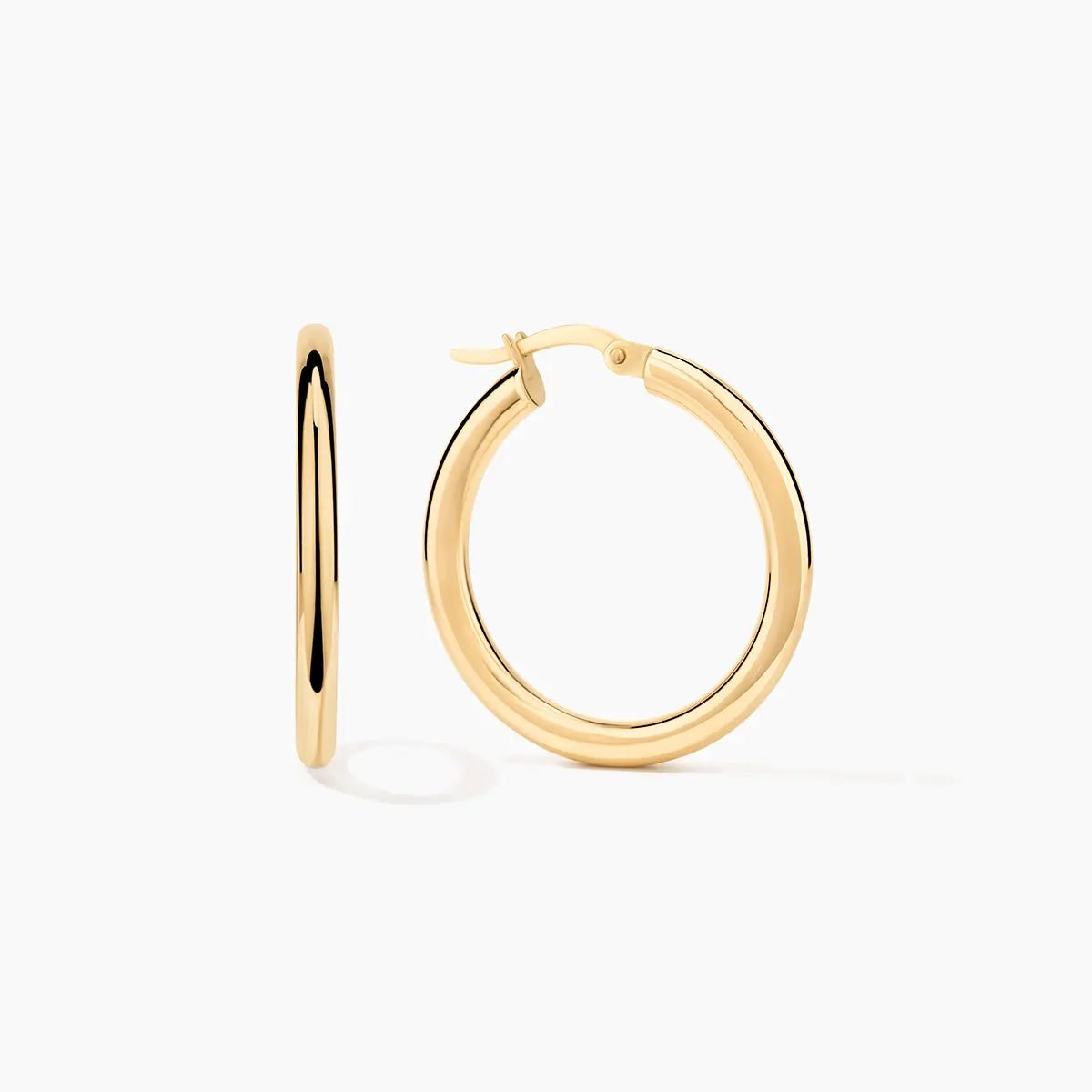 Classic Tube Hoop Earrings Medium (pair) - Narcissus