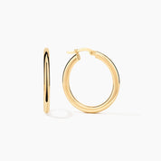 Classic Tube Hoop Earrings Medium (pair) - Narcissus