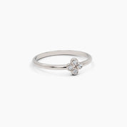 Clover Flower Diamond Ring in Yellow Gold - Narcissus