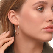 Gold Hoop Earrings - Narcissus