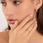 Dainty Circle Diamond Ring - Narcissus