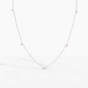Alinéa Two-Sided Diamond By The Yard Necklace in Rose Gold