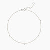 Alinéa Three Diamond Station Bracelet - White Gold