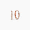 Diamond Pavé Huggie Earrings - Rose Gold