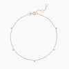 Alinéa Three Diamond Station Bracelet - Rose Gold