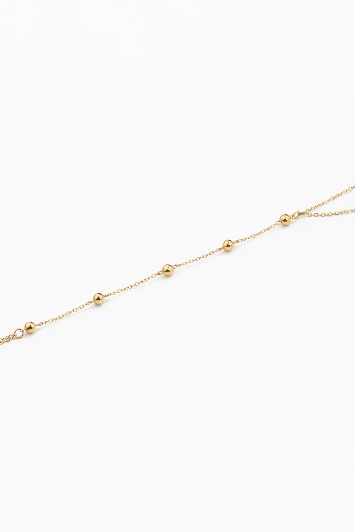 Lien Beaded Hand Chain - White Gold