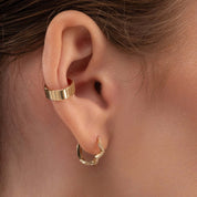 Chunky Ribbed Ear Cuff - Narcissus