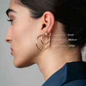 Classic Tube Hoop Earrings Large (pair) - Narcissus