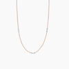Núde Tennis Link Station Diamond Station Necklace - Rose Gold