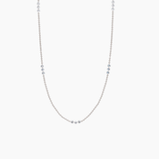 Drilled Diamond Station Necklace - Narcissus