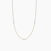 Drilled Diamond Station Necklace - Narcissus