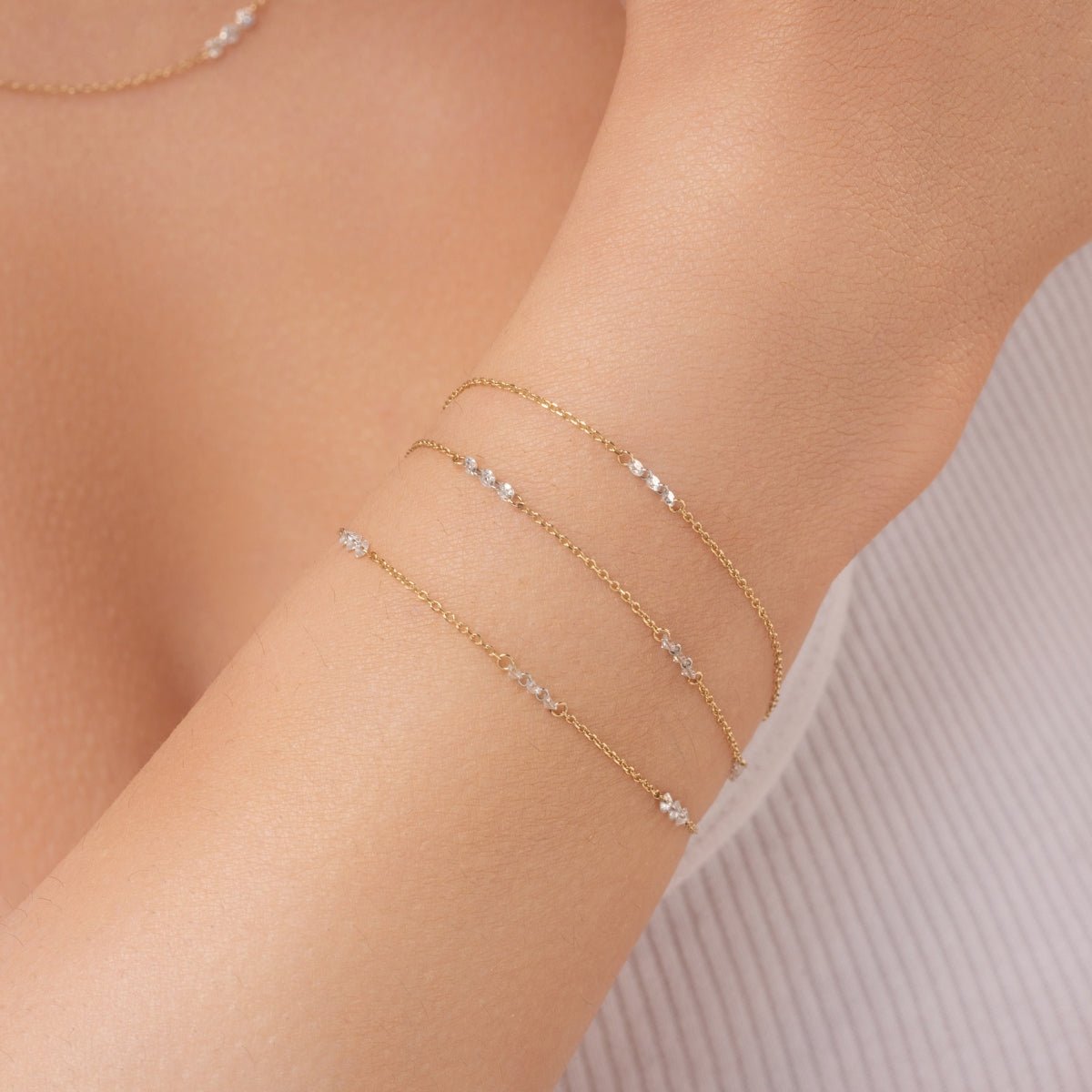 Drilled Diamond Station Bracelet - Enea Studio