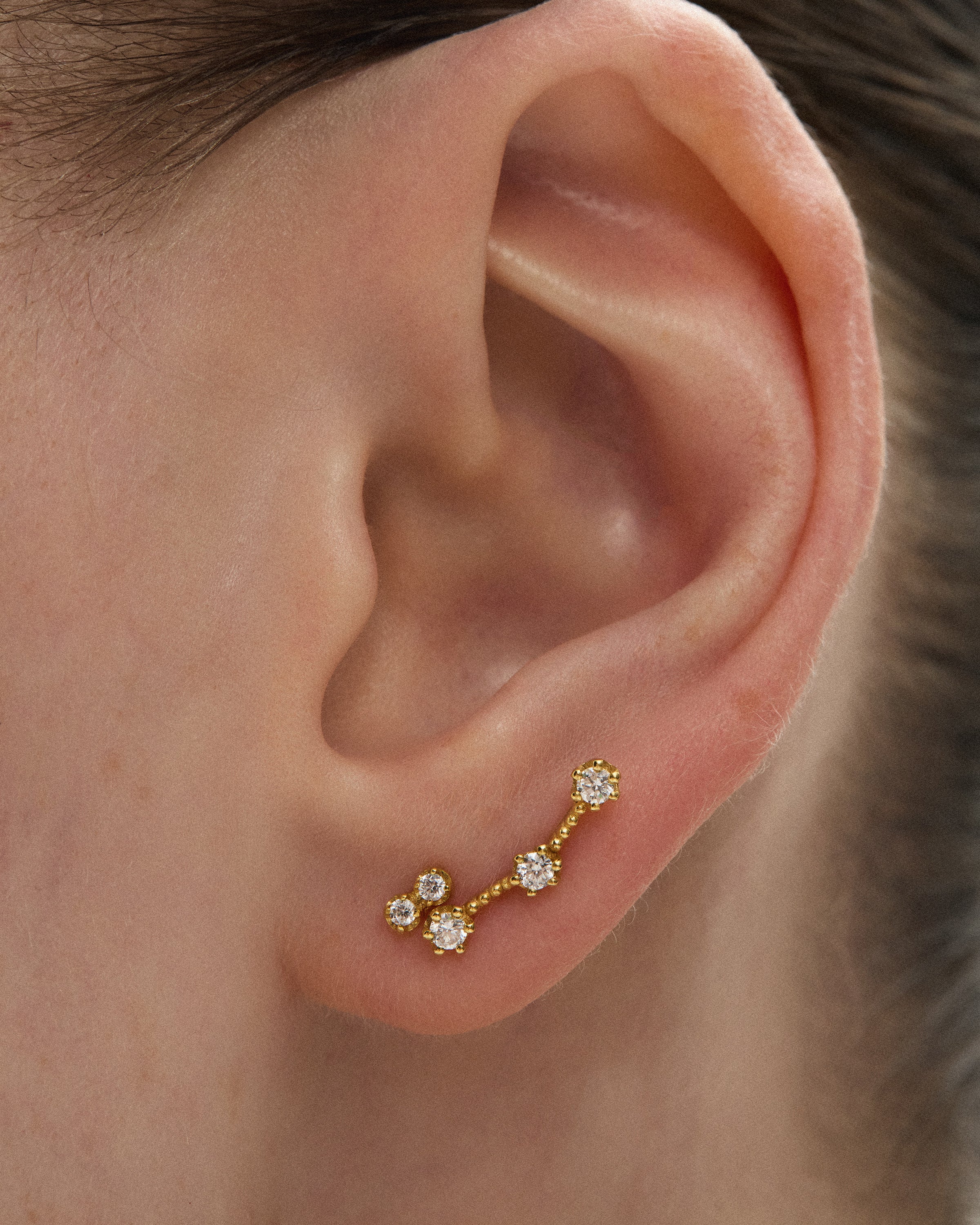 Celestial Diamond Climber Earrings