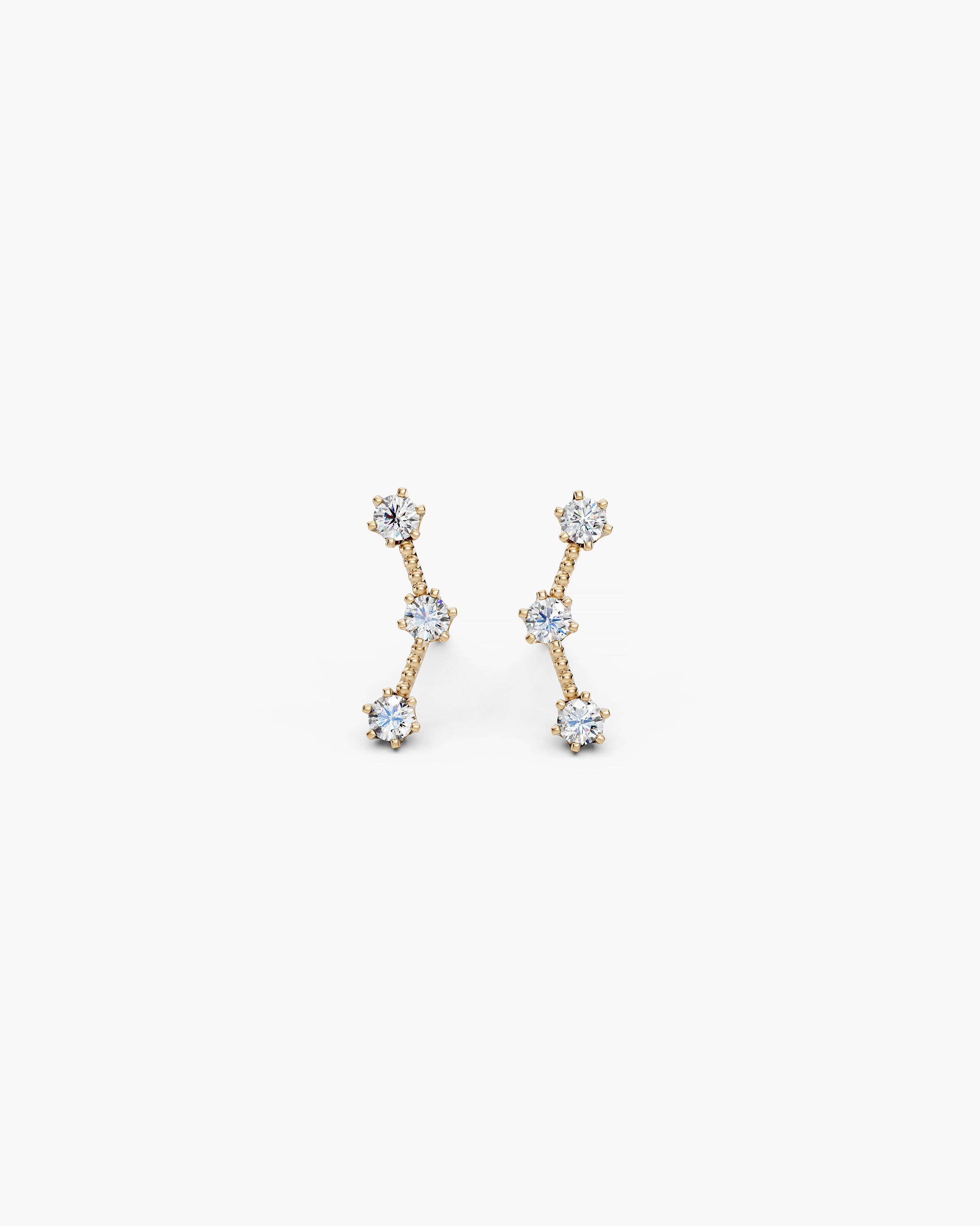 Celestial Diamond Climber Earrings